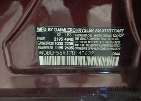 2007 Mercedes-Benz E 350 z USA, uszkodzony, nr VIN WDBUF56X17B142632